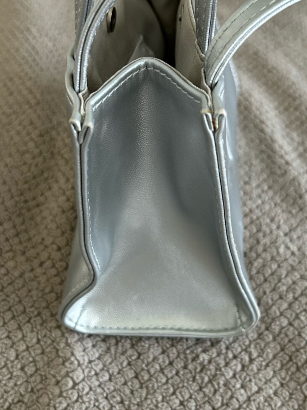 Small Silver Telfar Shopping Bag - Picture 7 of 9